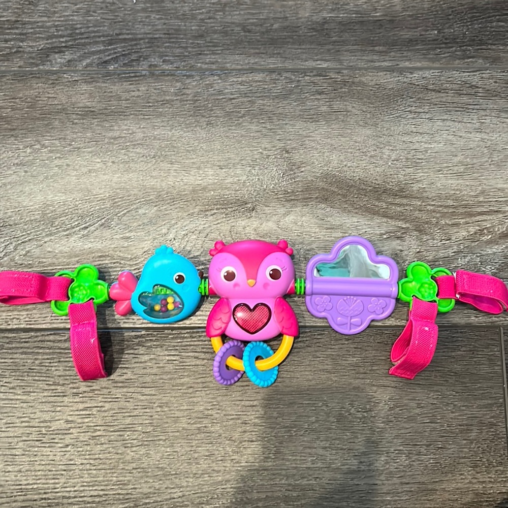 Bright Starts Busy Birdies Carrier Toy Bar Musical Take-Along Toy with Lights